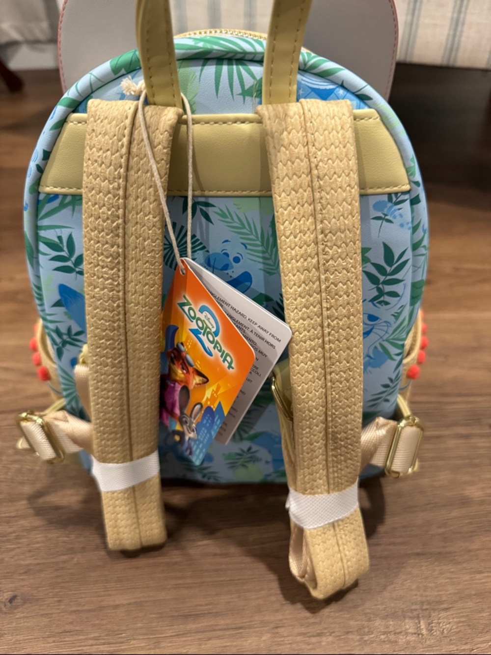 Loungefly Disney Zootopia 2 Tropical Judy Hoops Backpack - Pink, Coral & Blue - Picture 3 of 4